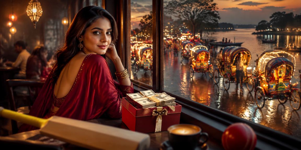 ঢাকায় রিকশার পাশে মোবাইলে ক্রিকেট বেটিং উপভোগ করছেন একজন ব্যবহারকারী